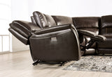 Gorgius Espresso Power Sectional from Furniture of America - Luna Furniture