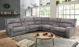 Apostolos Light Gray Power Sectional from Furniture of America - Luna Furniture