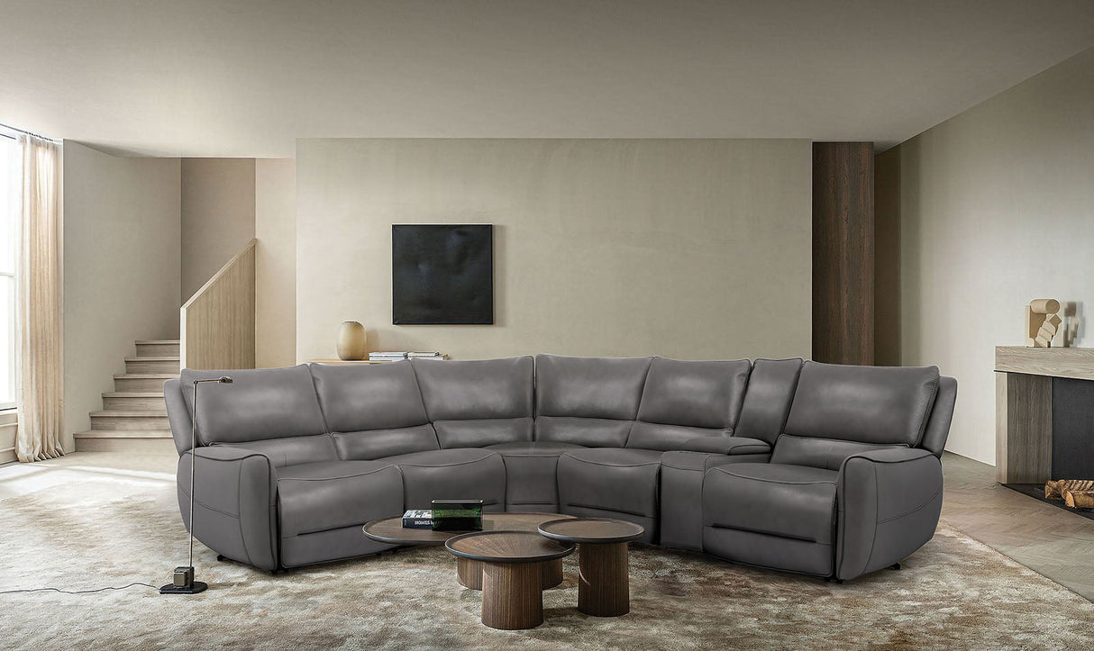 Hestia Gray Power Sectional from Furniture of America - Luna Furniture