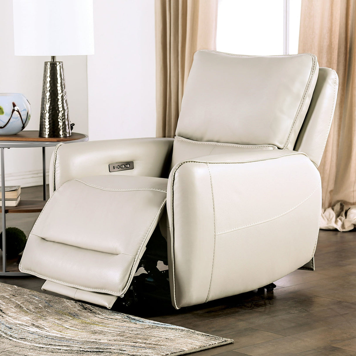 Phineas Beige Power Recliner from Furniture of America - Luna Furniture