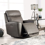 Artemia Gray Power Recliner from Furniture of America - Luna Furniture