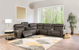 Edmondus Dark Gray Power Sectional from Furniture of America - Luna Furniture