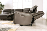 Edmondus Dark Gray Power Sectional from Furniture of America - Luna Furniture