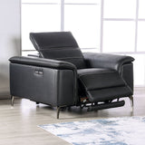 Ascona Black Power Recliner from Furniture of America - Luna Furniture