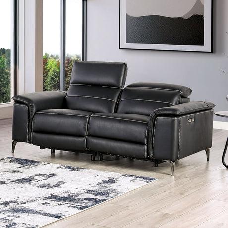 Ascona Black Power Loveseat from Furniture of America - Luna Furniture