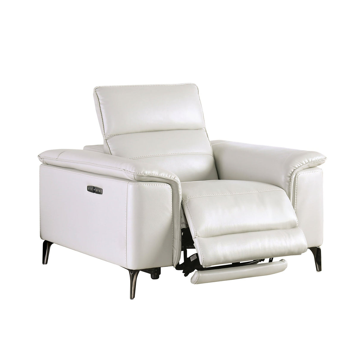 Ascona Light Taupe Power Recliner from Furniture of America - Luna Furniture