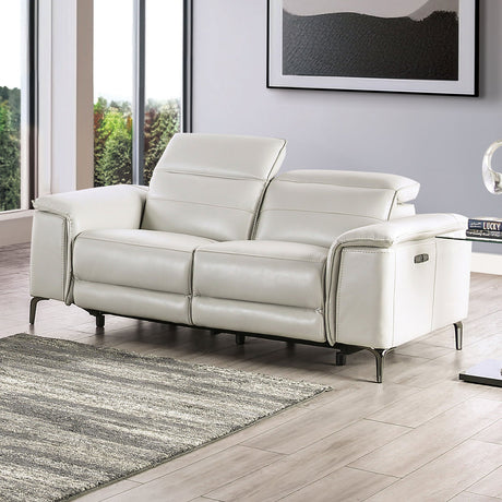 Ascona Light Taupe Power Loveseat from Furniture of America - Luna Furniture