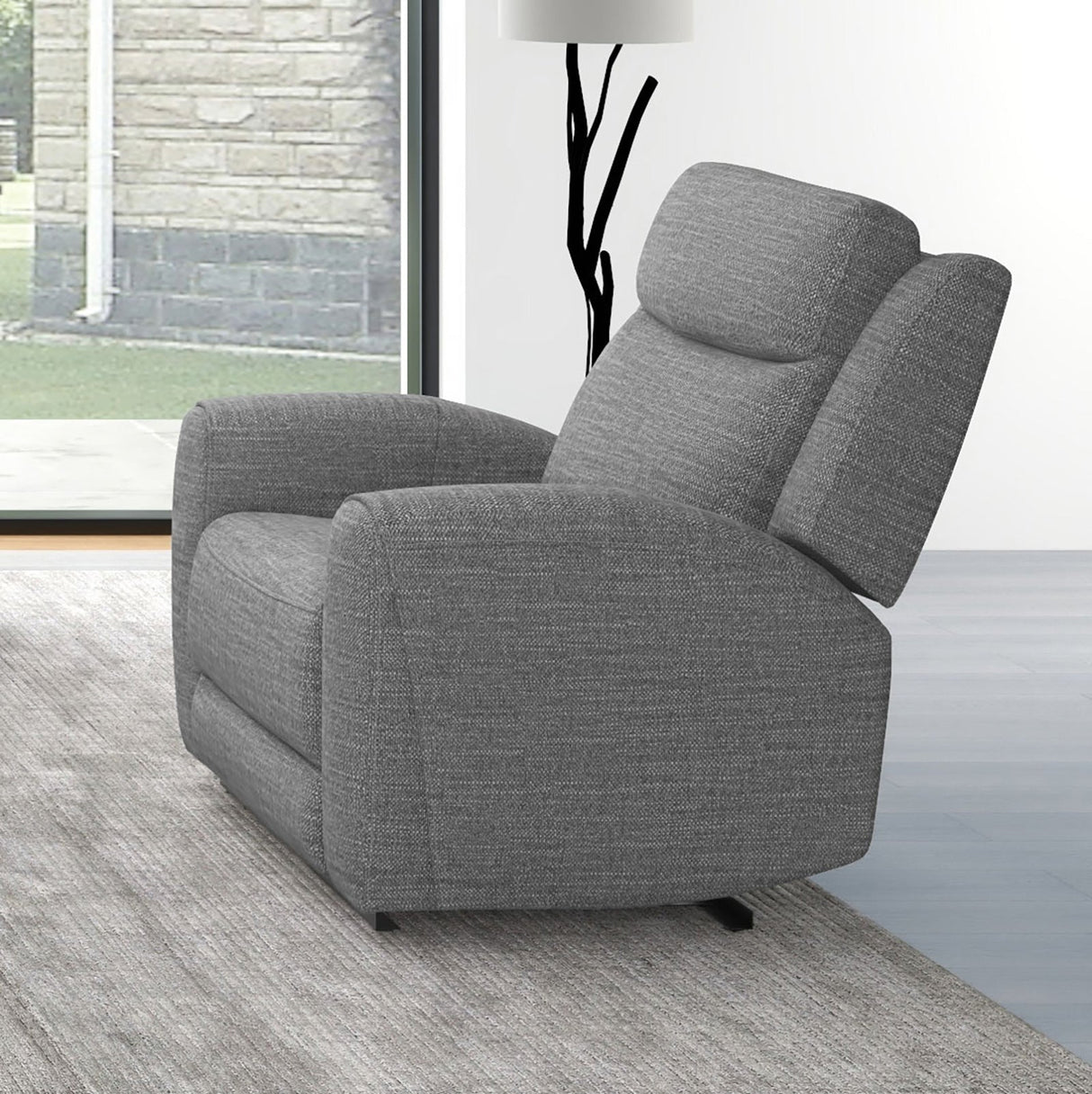 Antonius Gray Manual Recliner from Furniture of America - Luna Furniture