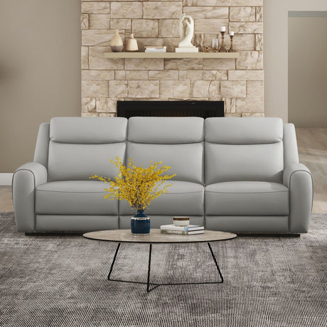 Jacobus Light Gray Manual Recliner Sofa from Furniture of America - Luna Furniture