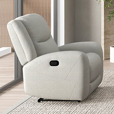 Giraldus Beige Manual Recliner from Furniture of America - Luna Furniture