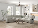 Giraldus Beige Motion Sectional from Furniture of America - Luna Furniture