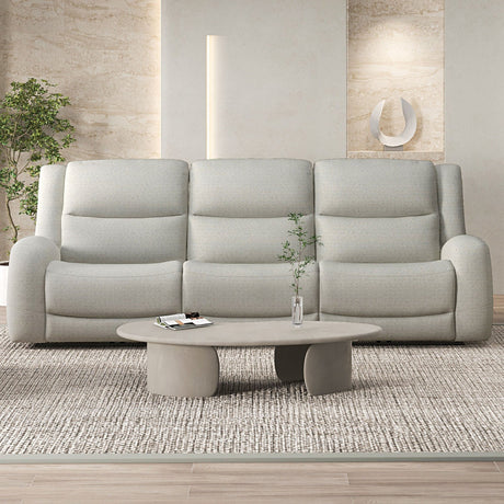 Giraldus Beige Manual Recliner Sofa from Furniture of America - Luna Furniture