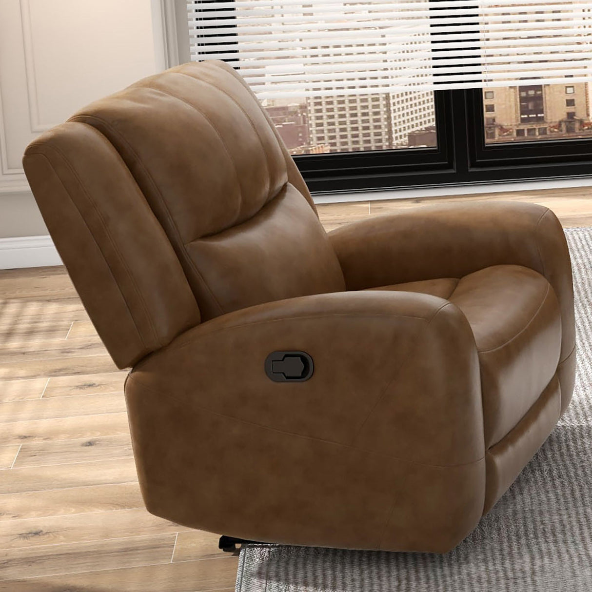 Leolinus Brown Manual Recliner from Furniture of America - Luna Furniture