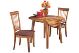 Berringer Rustic Brown Dining Table and 2 Chairs from Ashley - Luna Furniture