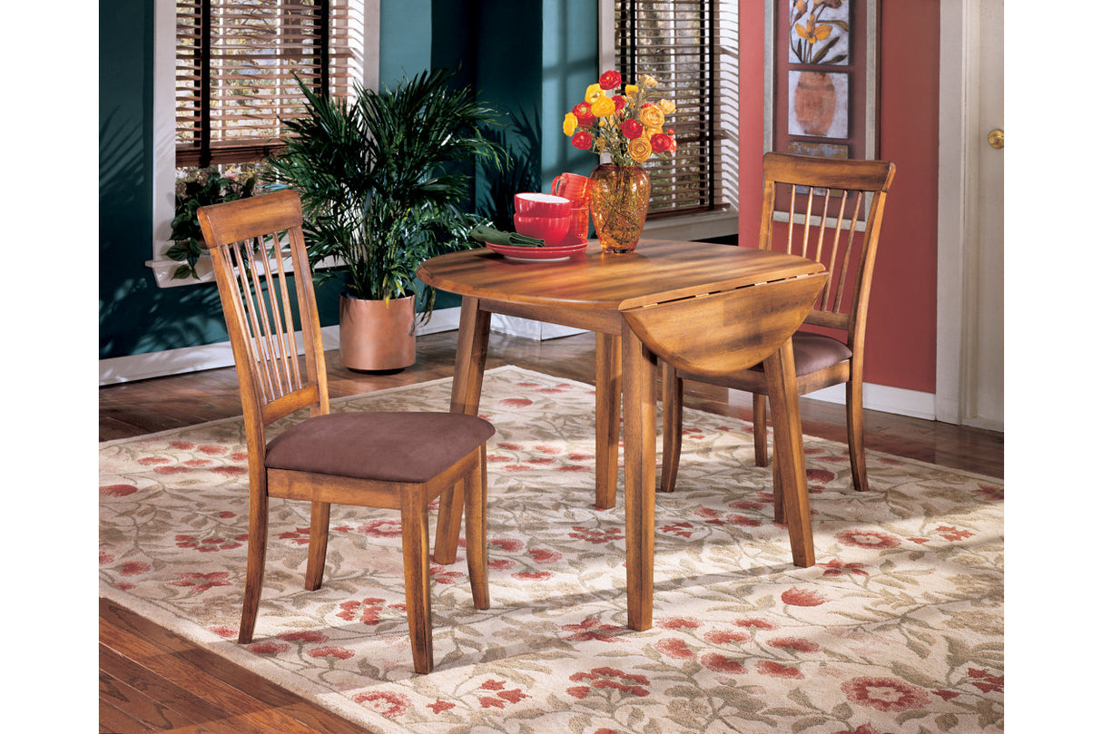 Berringer Rustic Brown Dining Table and 2 Chairs from Ashley - Luna Furniture