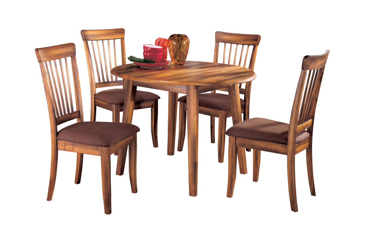 Berringer Rustic Brown Dining Table and 4 Chairs from Ashley - Luna Furniture