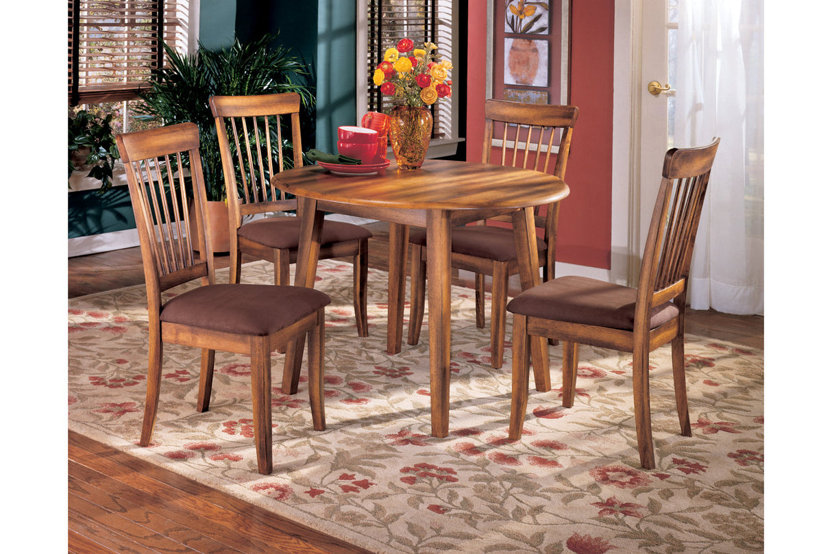 Berringer Rustic Brown Dining Table and 4 Chairs from Ashley - Luna Furniture