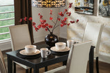 Kimonte Dark Brown Dining Table and 4 Chairs -  Ashley - Luna Furniture