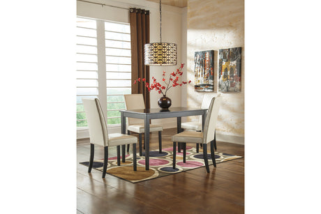 Kimonte Dark Brown Dining Table and 4 Chairs -  Ashley - Luna Furniture