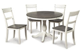 Nelling Two-tone Dining Table and 4 Chairs -  Ashley - Luna Furniture