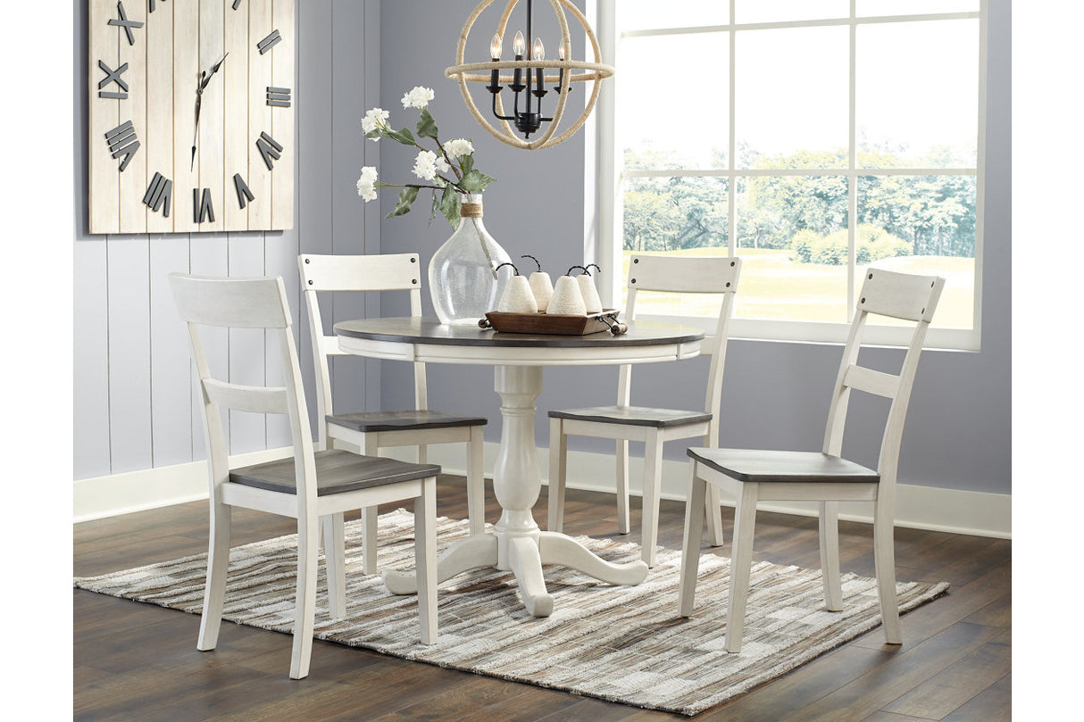 Nelling Two-tone Dining Table and 4 Chairs -  Ashley - Luna Furniture