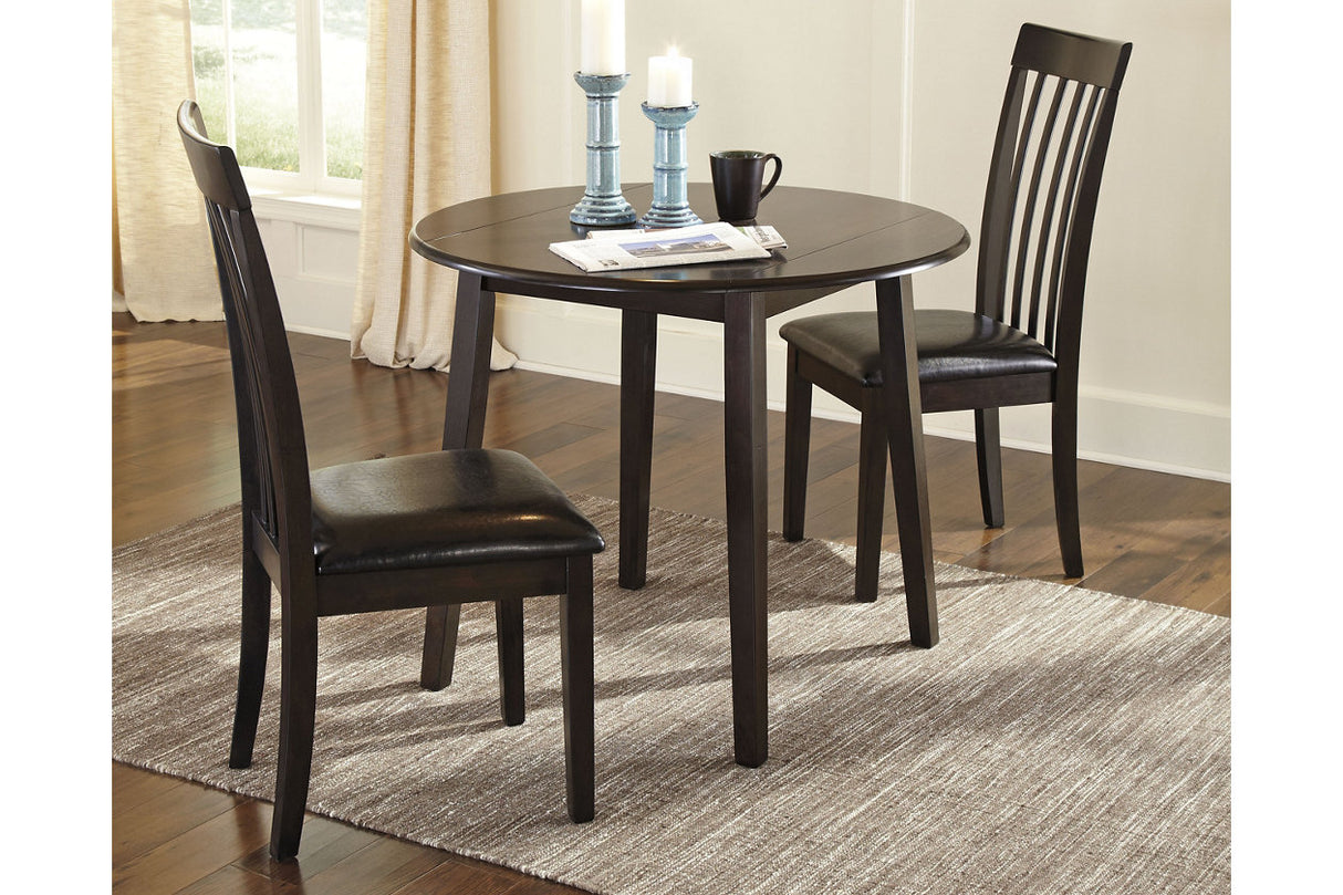 Hammis Dark Brown Dining Table with 2 Chairs from Ashley - Luna Furniture