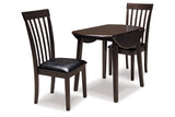 Hammis Dark Brown Dining Table with 2 Chairs from Ashley - Luna Furniture