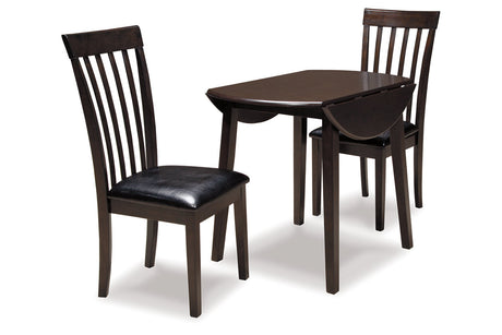 Hammis Dark Brown Dining Table with 2 Chairs -  Ashley - Luna Furniture