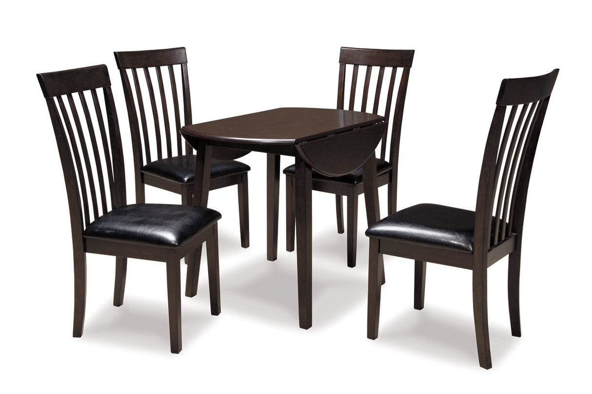 Hammis Dark Brown Dining Table and 4 Chairs -  Ashley - Luna Furniture