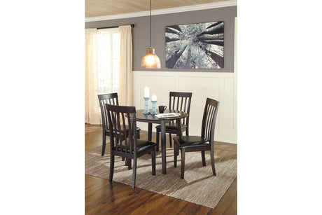 Hammis Dark Brown Dining Table and 4 Chairs -  Ashley - Luna Furniture