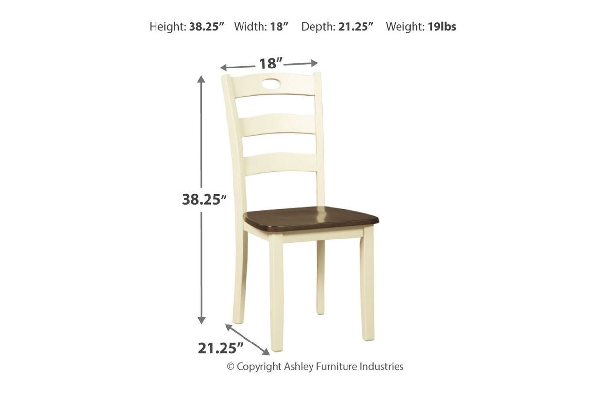 Woodanville Cream/Brown Dining Table with 2 Chairs -  Ashley - Luna Furniture