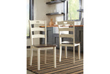 Woodanville Cream/Brown Dining Table with 2 Chairs -  Ashley - Luna Furniture