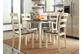 Woodanville Cream/Brown Dining Table with 4 Chairs -  Ashley - Luna Furniture