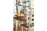 Woodanville Cream/Brown Dining Table with 4 Chairs -  Ashley - Luna Furniture