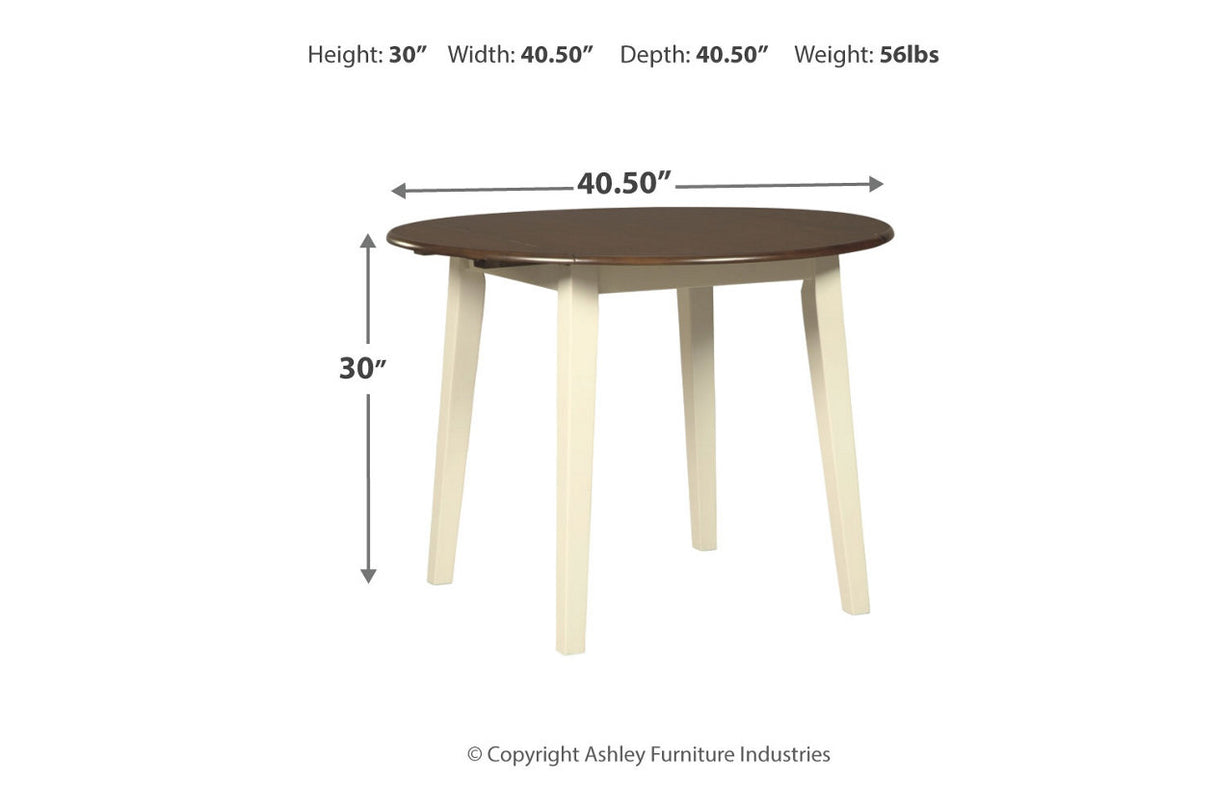 Woodanville Cream/Brown Dining Table with 2 Chairs -  Ashley - Luna Furniture