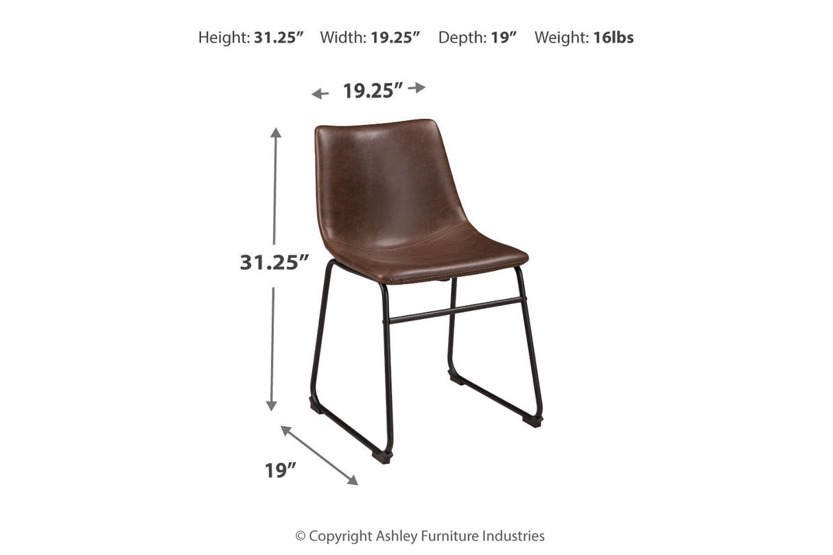 Centiar Two-tone Brown Dining Table and 4 Chairs -  Ashley - Luna Furniture