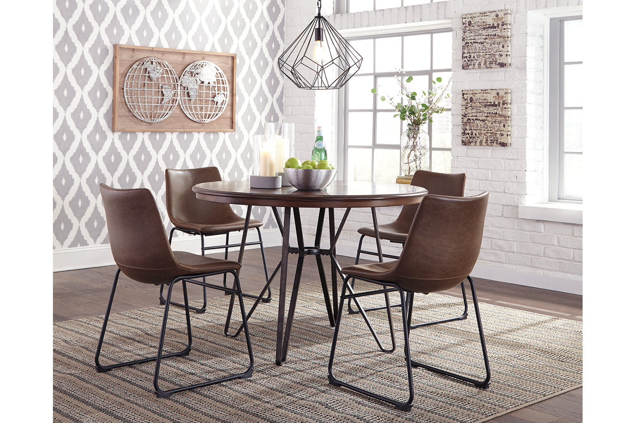 Centiar Two-tone Brown Dining Table and 4 Chairs from Ashley - Luna Furniture