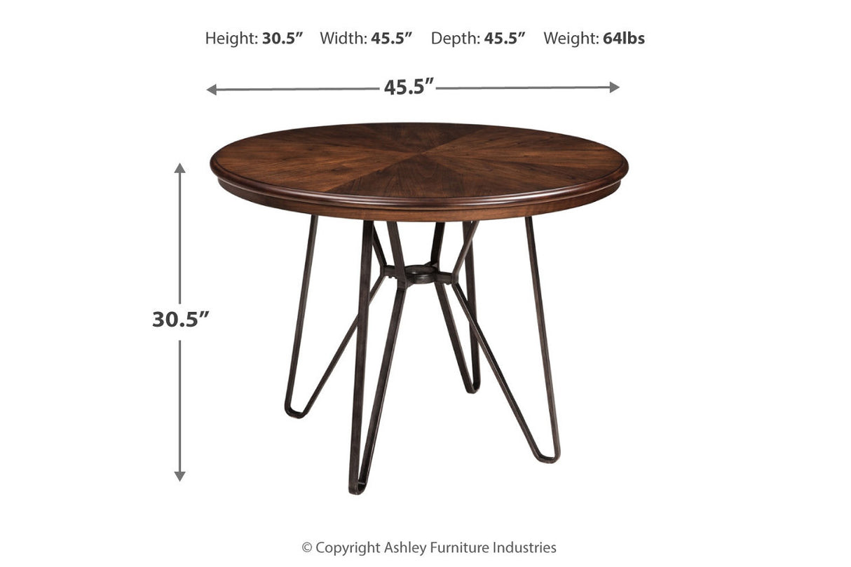 Centiar Two-tone Brown Dining Table and 4 Chairs -  Ashley - Luna Furniture