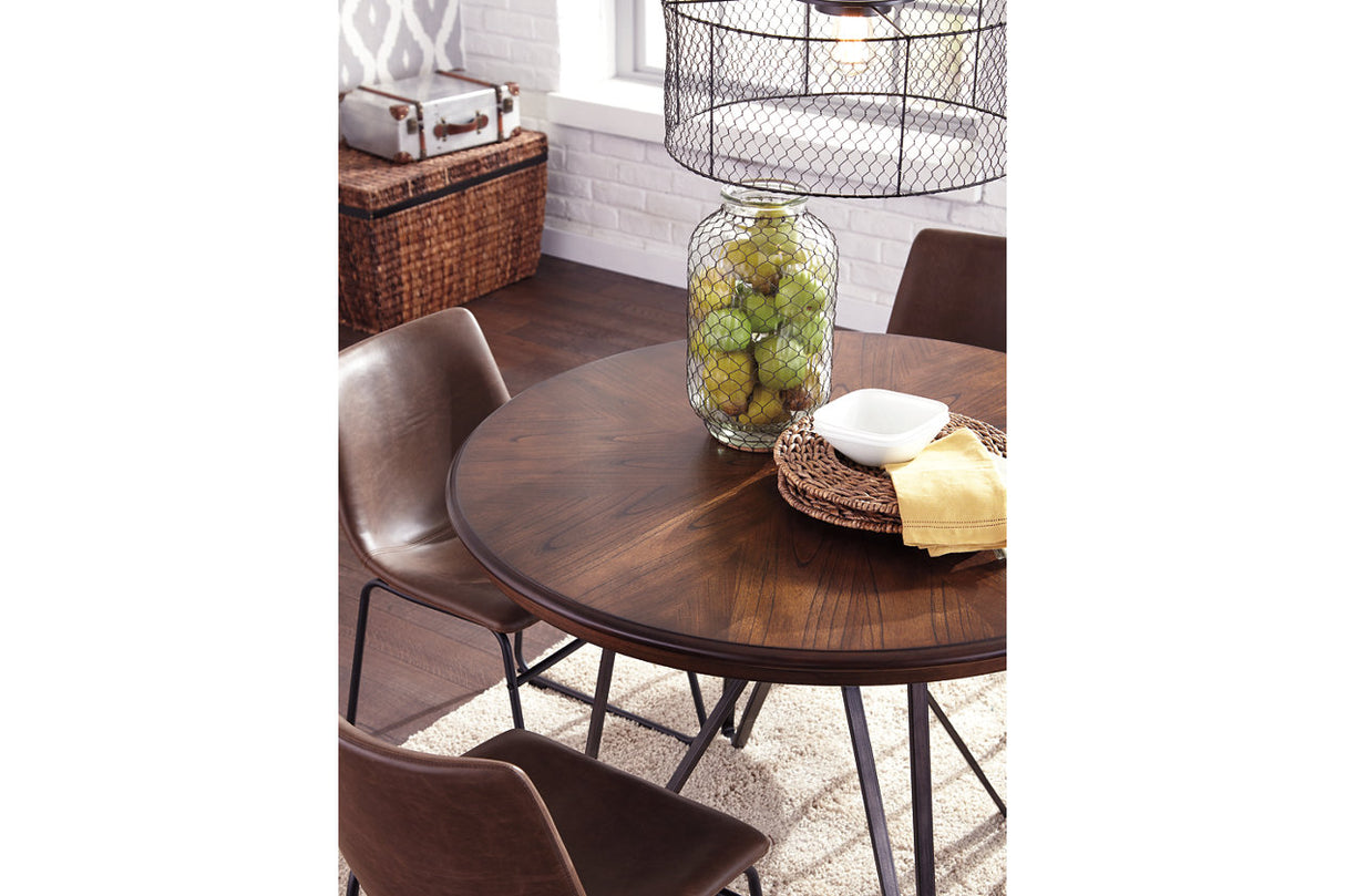 Centiar Two-tone Brown Dining Table and 4 Chairs -  Ashley - Luna Furniture