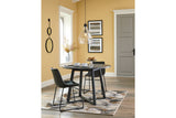 Centiar Black Dining Table and 2 Chairs -  Ashley - Luna Furniture