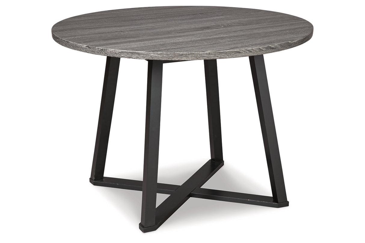 Centiar Gray/Black Dining Table with 4 Chairs -  Ashley - Luna Furniture