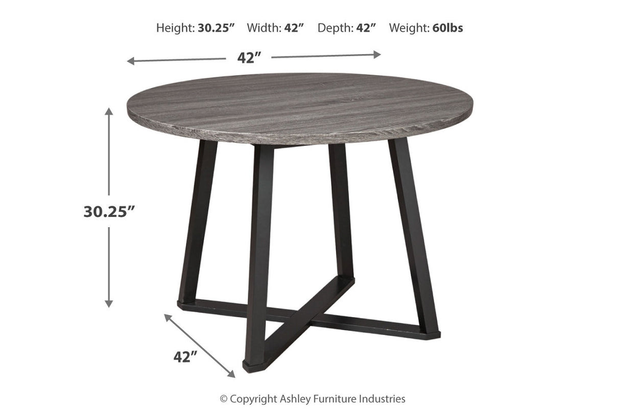 Centiar Black Dining Table and 2 Chairs -  Ashley - Luna Furniture