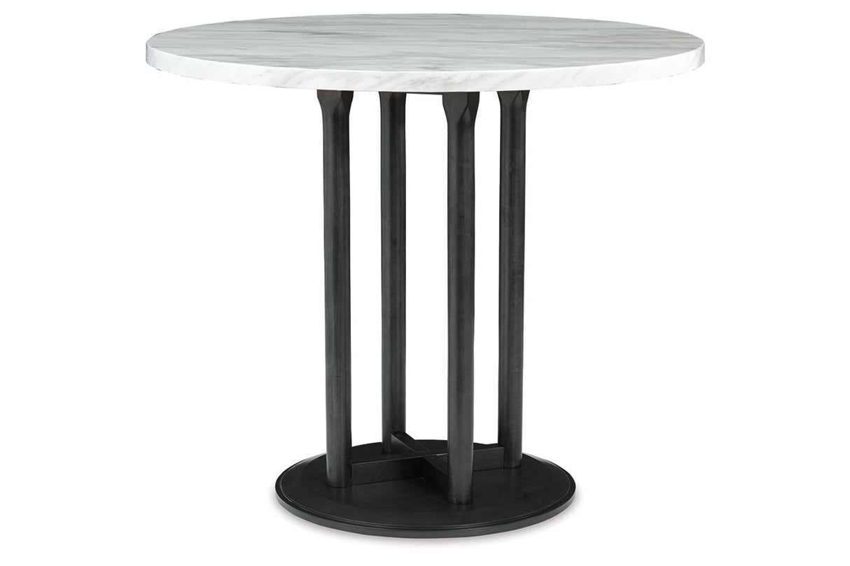 Centiar Black Counter Height Dining Table and 4 Barstools -  Ashley - Luna Furniture