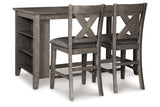 Caitbrook Gray Counter Height Dining Table and 2 Barstools -  Ashley - Luna Furniture