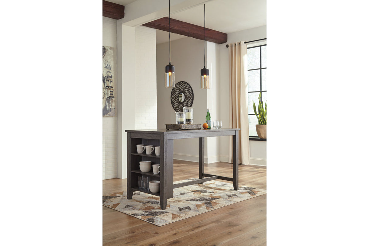 Caitbrook Gray Counter Height Dining Table and 4 Barstools -  Ashley - Luna Furniture