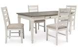 Skempton Two-tone Dining Table and 4 Chairs -  Ashley - Luna Furniture