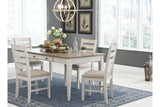 Skempton Two-tone Dining Table and 4 Chairs -  Ashley - Luna Furniture