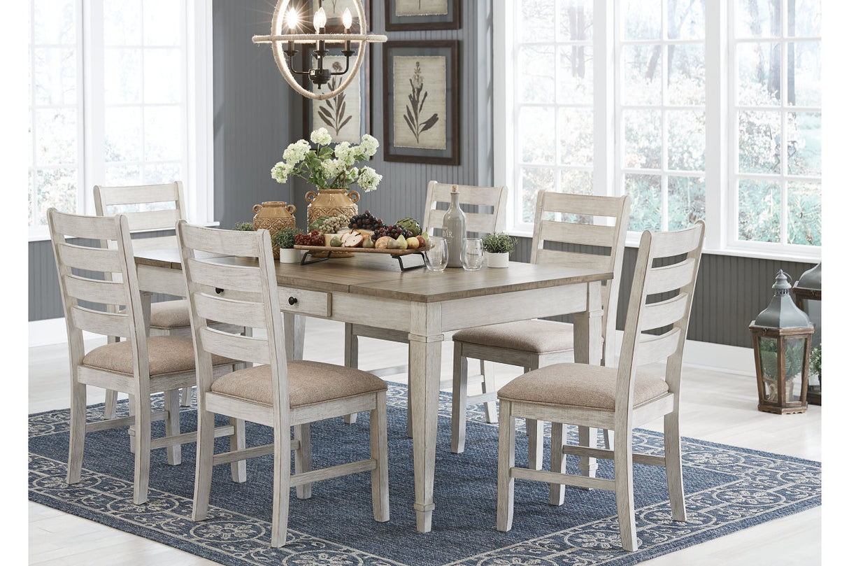 Skempton Two-tone Dining Table and 6 Chairs -  Ashley - Luna Furniture