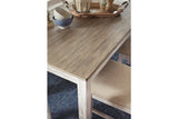 Skempton White/Light Brown Counter Height Dining Table and 2 Barstools -  Ashley - Luna Furniture