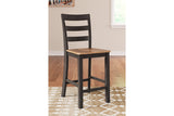 Gesthaven Natural/Brown Counter Height Dining Table and 2 Barstools -  Ashley - Luna Furniture